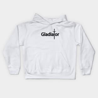 Gladiator text design Kids Hoodie